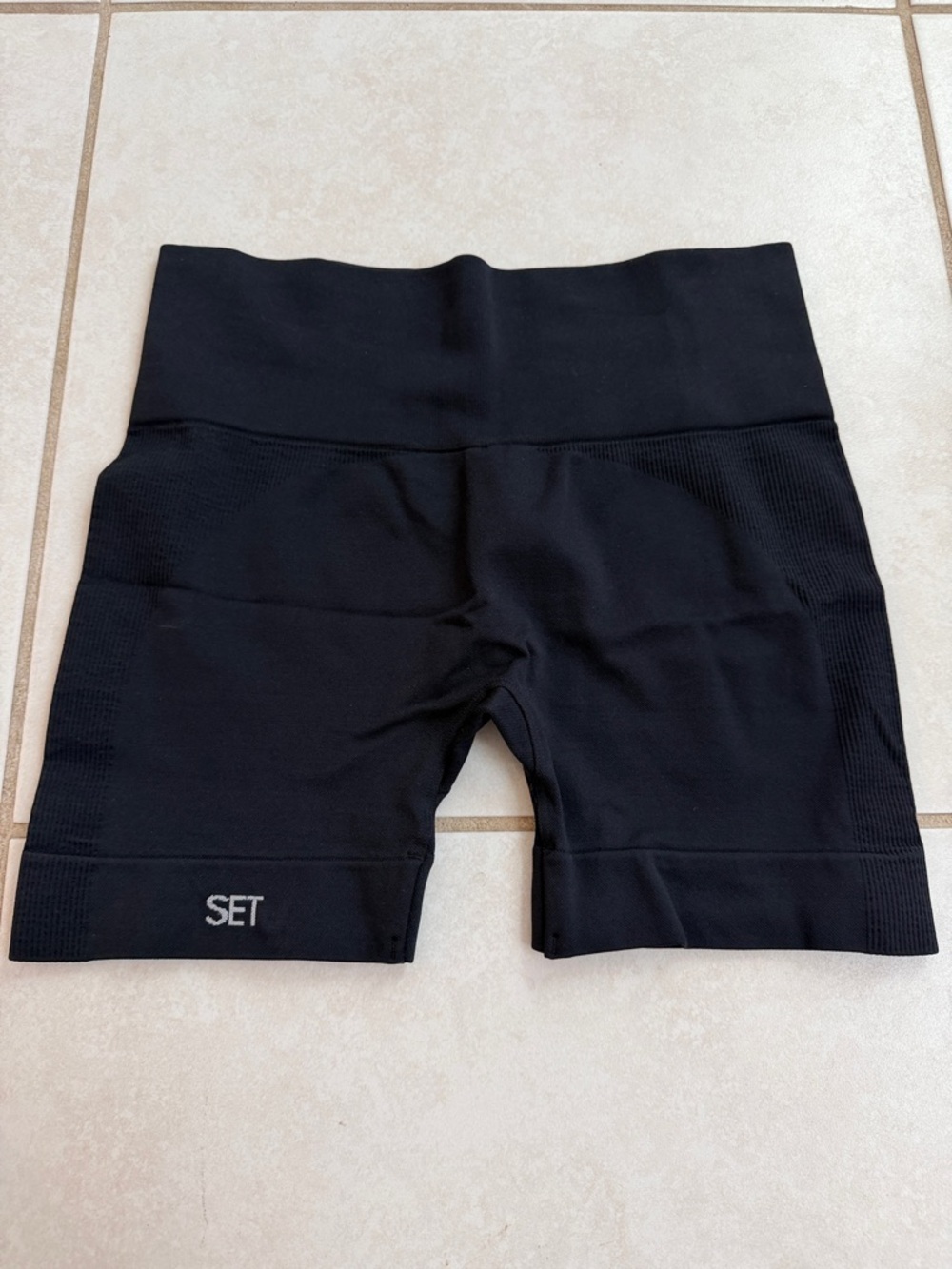 SET Active Black High-Waist Seamless Bike Shorts